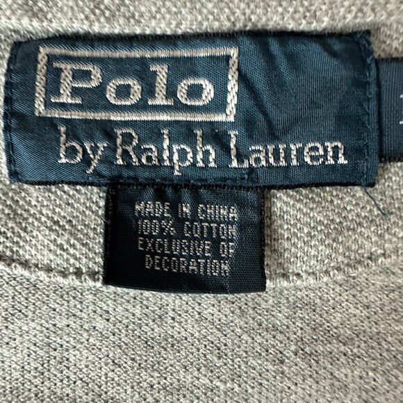 Vintage Polo PRL Ralph Lauren Grey V-Neck Lightweight Cardigan Sweater Large - Picture 12 of 13